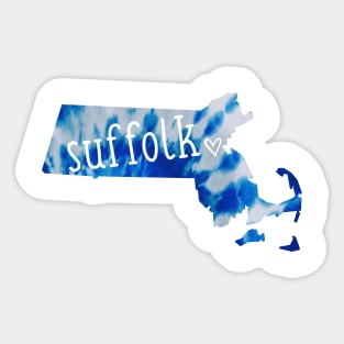 Tie Dye Suffolk University Boston Sticker